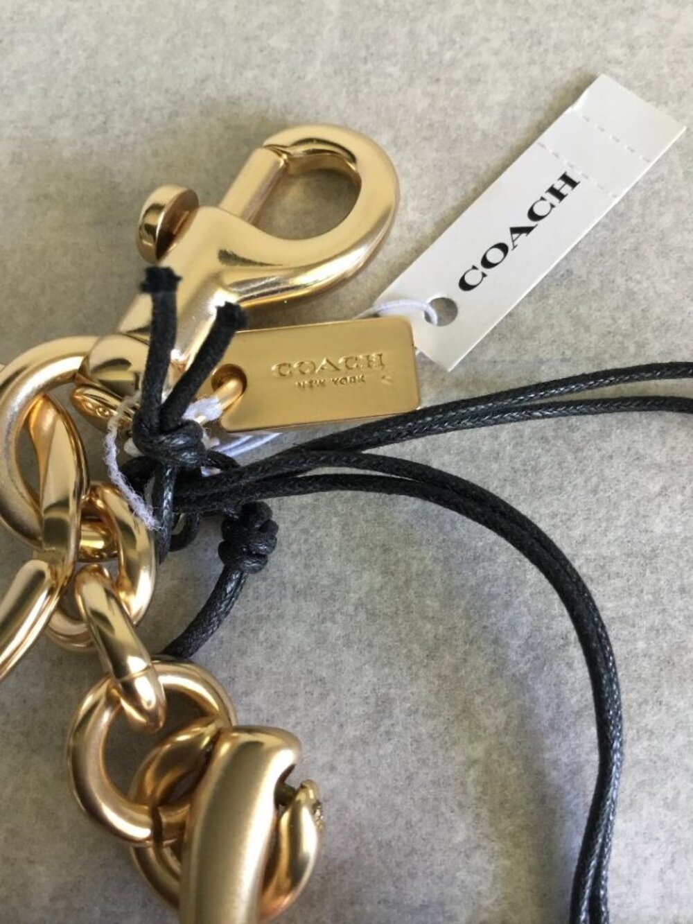 Coach Signature Cs Cherry Keychain Gold Accents RARE, HARD TO FIND! NWT & Dusty - Picture 8 of 10